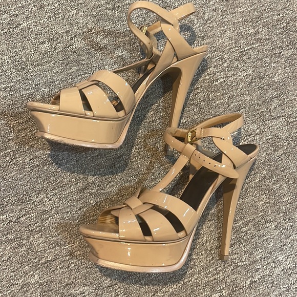 Saint Laurent Tribute Platform Sandals - Picture 10 of 12